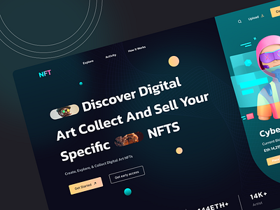 NFT Marketplace Landing Page nft