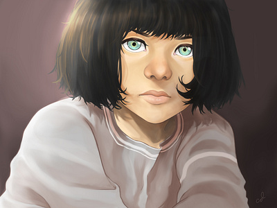 A girl art digital art illustration