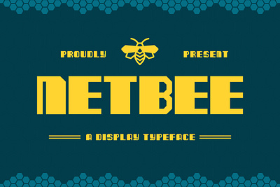 Netbee - Display Typeface apparel branding design display illustration logo modern poster quotes ui versatile