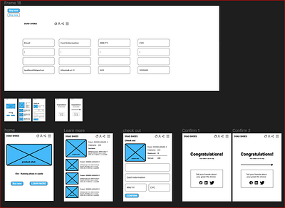 Wireframe with its component and autolayout animation branding figma ui design ux wireframe