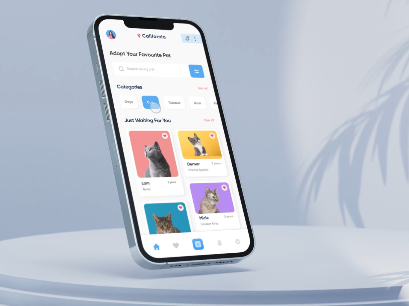 Pet Rescue & Adoption - Mobile App adoption animal app branding cat design dog ecommerce graphics design illustration interaction mobile motion graphics pet prototype rescue shop store ui ux