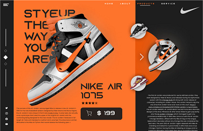 Nike Shopping Landing Page branding design graphic design typography ui ux