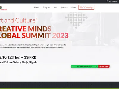 An event website