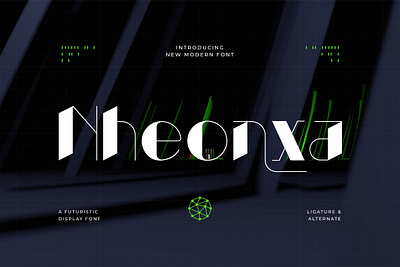 Nheonxa - A Futuristic Display Font apparel branding design digital display futuristic illustration logo modern poster quotes ui