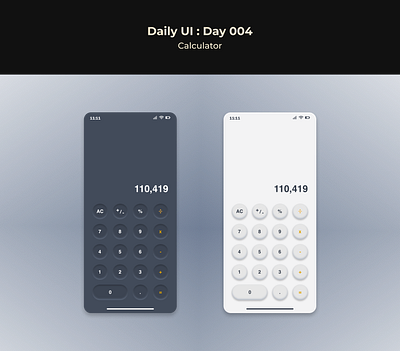 Daily UI 004: Calculator dailyui design designchallenge ui uidesign uiux ux