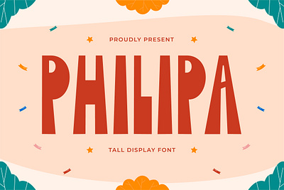 Philipa - Tall Display Font apparel branding design display font illustration logo modern poster quotes tall display ui