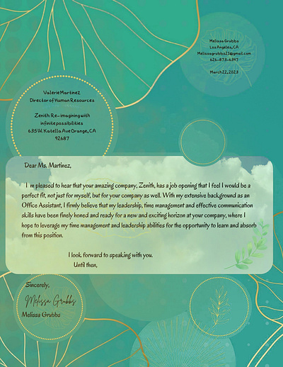 Cv draft cover letter design graphic design green illustration leaf