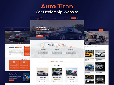 Auto Titan | Car Dealership Website auto titan car dealer ship website car dealership cars website inspiration landing page layout new cars showroom website squarespace squarespace website template uiux webdesign website