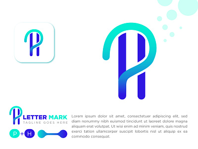 LETTER MARK LOGO DESIGN bra brand identity branding design flat logo graphic design lettermark logo logo design logo designer minimalist modern logo motion graphics ph letter logo ph logo