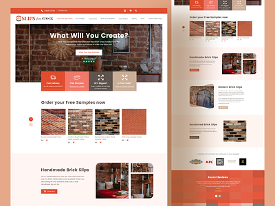 Landing page design for a brick website animation creative creative mouse design landing page ui ux web web design