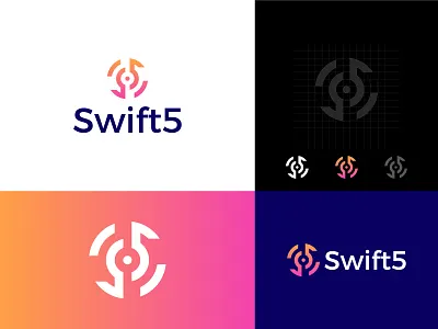 Swift5 Logo design attractive identity logo logodesign logos marketing modern logo stunning