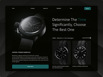 Watch Selling Website Design app design e-ccomerce time ui ux watch