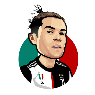 Cartoon caricature of Cristiano Ronaldo art avatar caricature cartoon design football illustration ronaldo soccer vector