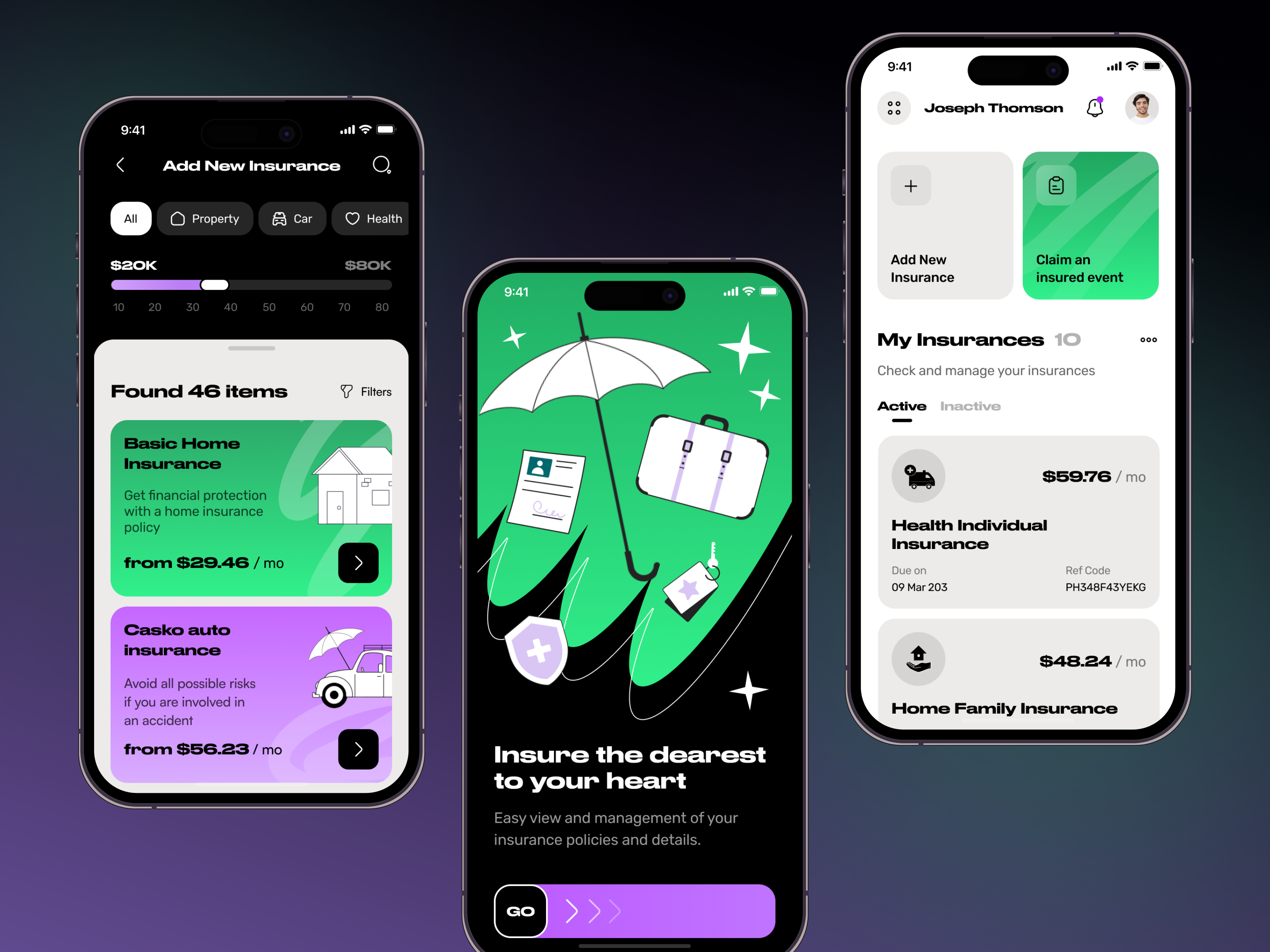 Insurance Mobile App: iOS/Android UI by Ronas IT | UI/UX Team on Dribbble