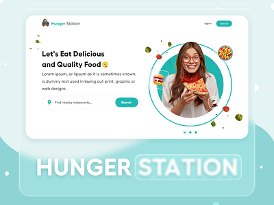 Hunger Station🛵 - Online Food Ordering & Delivery burger delivery service design eat food and drink graphic design hunger logo mockup online food delivery order pizza restaurant uber eats ui uiux ux website zomato