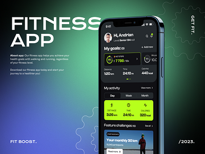 Fitness & Workout Mobile App app art design mobile modern typography ui ux