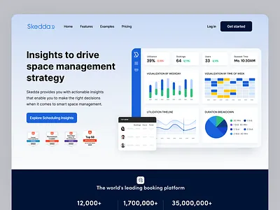 Skedda bookings management web design b2b b2c design product landing page product webpage product website saas software landing page software website startup strategy ui web design webflow webflow saas webpage website