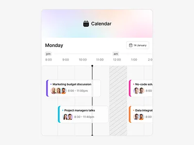 calendar activity interface component calendar calendar saas calendar ui component design date date picker design system enterprise interface meetings minimal modal product product design saas components saas ui schedule table design ui ux
