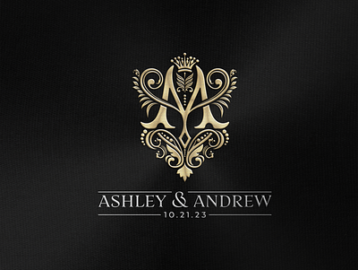 Wedding Monogram design for Ashley & Andrew Martens creative logo logo logo design logodesign wedding wedding monogram