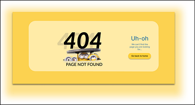 404 ERROR PAGE 404errorpage creativethinking design graphic design illustration minions typography ui