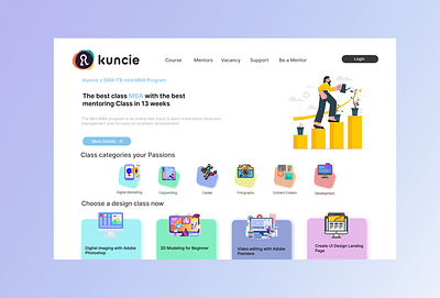 Online course kuncie app ui uiux web