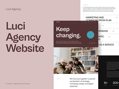 Luci Agency Website design ui