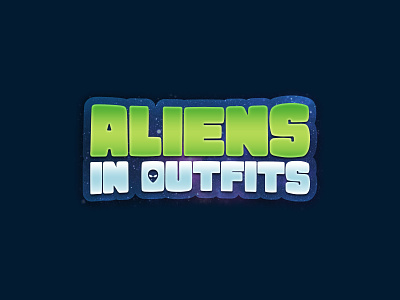 Aliens in Outifts - Game Logo cartoon game logo
