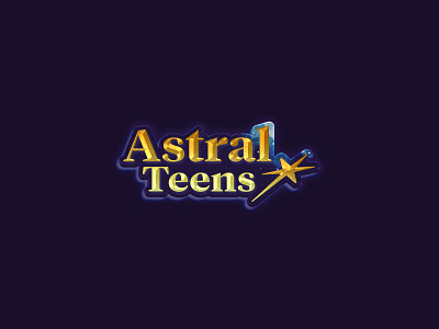 Astral Teens - Game Logo cartoon game logo