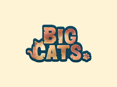 Big Cats - Game Logo cartoon game logo