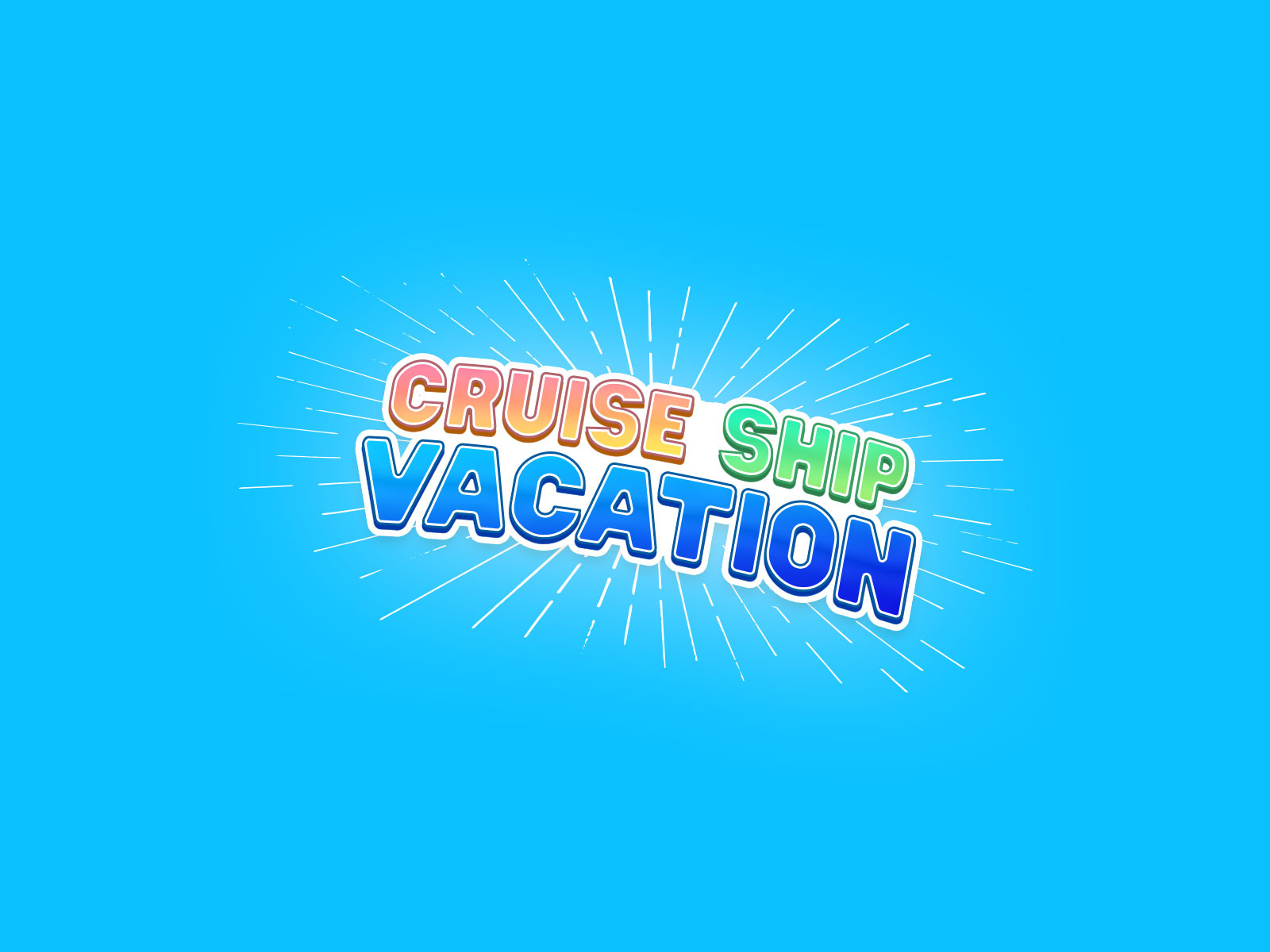 Cruise Ship Vacation - Game Logo cartoon game logo
