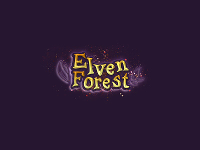 Elven Forest - Game Logo cartoon fantasy game logo