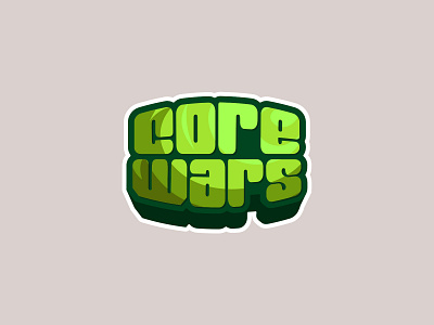 Core Wars - Game Logo cartoon game logo