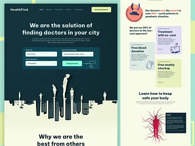 Health service medical hospital doctor booking website design booking business care clean clinic company dental design doctor health hospital landing page medical medicine minimal non profit organization service web design website