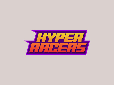 Hyper Racers - Game Logo cartoon game logo