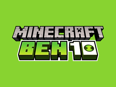 Minecraft Ben 10 Logo cartoon game logo