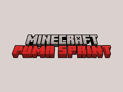 Minecraft x Puma collaboration Logo cartoon game logo