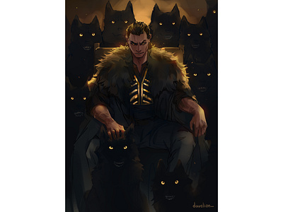 MAMBER - the god of wolves from the Georgian mythology 2d 2d illustration art artwork challenge character character art character artist character concept character design character illustration character study design digital digital art elene davitashvili illustration study webseries wolf