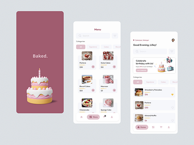 Baked Apps adobe xd food ordering front end ui uiux