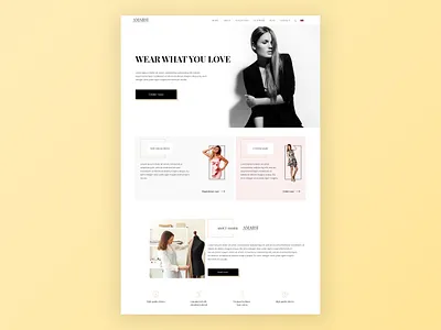 Fashion UI Home page exploration branding clean design fashion fashion brand high fashion homepage premium ui ux web web design