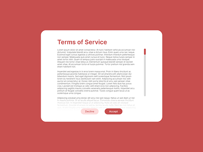Terms of Service #dailyui #089 web design