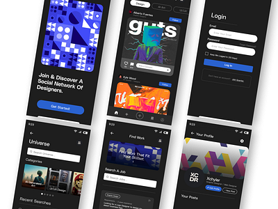 Quarter - Design Social Network App 3d app app design branding creative design graphic design illustration landing page logo minimalist mobile app ui ui design ux design vector