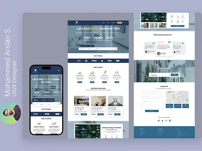 Landing page | House/ apartment Rent | Web Design hire hire me landing page landingpage portfolio ui ux uxui