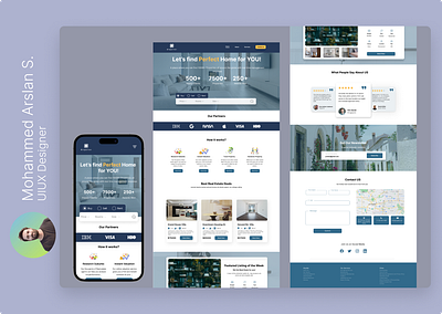 Landing page | House/ apartment Rent | Web Design hire hire me landing page landingpage portfolio ui ux uxui