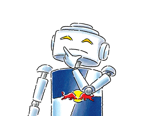 Red Bull ChatBot - Thinking animated gif animation avatar cartoon character design gif ill illustration