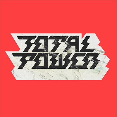 Total Power logotype 3d adventure branding dynamic energy fantasy graphic design letters logo logotype motion graphics music punk rock skateboard texture vector warhammer