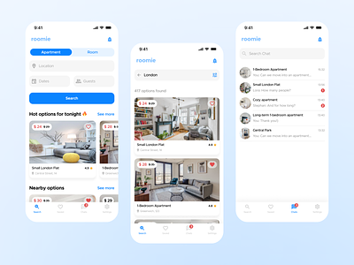 Roomie is a Booking upgrade concept airbnb apartment app belarus book booking design flat room ui ux