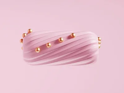 Pink Dream with Golden Memories 3d animation candy design graphic design illustration motion graphics pink sweet ui