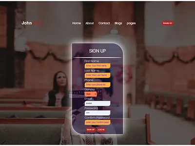 Simple Sign Up page Design using Html, Css and bootstrap branding design logo ui ux web