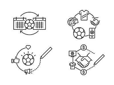 Sports line icons design icon icon set illustration vector