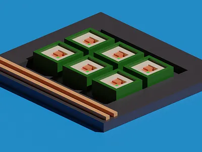 My First Blender Render - SUSHI 3d blender illustration